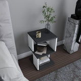 Noptieră Carter, Diverse culori, 30x30x49 cm - Antracit - Alb | SKU: 322RTC1637 | Noptieră Carter, 30x30x49 cm, varianta Antracit - Alb, produs pentru amenajarea locuinței, disponibil online în România la CasaMob