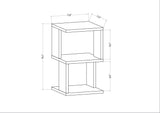 Noptieră Carter, Diverse culori, 30x30x49 cm - Antracit - Alb | SKU: 322RTC1637 | Noptieră Carter, 30x30x49 cm, varianta Antracit - Alb, produs pentru amenajarea locuinței, disponibil online în România la CasaMob