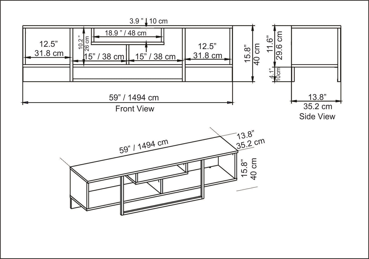 Comodă TV Asal 150, Diverse culori, 150x35x40 cm - Negru | SKU: 322RTC2107 | Comodă TV Asal 150, 150x35x40 cm, varianta Negru, produs pentru amenajarea locuinței, disponibil online în România la CasaMob