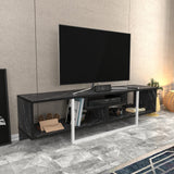 Comodă TV Asal 150, Diverse culori, 150x35x40 cm - Negru - Alb | SKU: 322RTC2109 | Comodă TV Asal 150, 150x35x40 cm, varianta Negru - Alb, produs pentru amenajarea locuinței, disponibil online în România la CasaMob