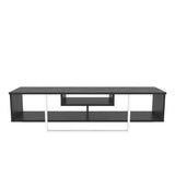 Comodă TV Asal 150, Diverse culori, 150x35x40 cm - Negru - Alb | SKU: 322RTC2109 | Comodă TV Asal 150, 150x35x40 cm, varianta Negru - Alb, produs pentru amenajarea locuinței, disponibil online în România la CasaMob