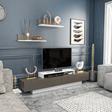Comodă TV Lusi, Diverse culori, 180x31x40 cm - Alb - Maro | SKU: 322RTC2153 | Comodă TV Lusi, 180x31x40 cm, varianta Alb - Maro, produs pentru amenajarea locuinței, disponibil online în România la CasaMob