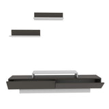 Comodă TV Lusi, Diverse culori, 180x31x40 cm - Alb - Maro | SKU: 322RTC2153 | Comodă TV Lusi, 180x31x40 cm, varianta Alb - Maro, produs pentru amenajarea locuinței, disponibil online în România la CasaMob