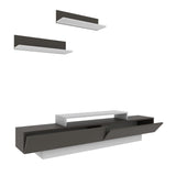 Comodă TV Lusi, Diverse culori, 180x31x40 cm - Alb - Maro | SKU: 322RTC2153 | Comodă TV Lusi, 180x31x40 cm, varianta Alb - Maro, produs pentru amenajarea locuinței, disponibil online în România la CasaMob
