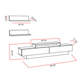Comodă TV Lusi, Diverse culori, 180x31x40 cm - Alb - Oud oak | SKU: 322RTC2154 | Comodă TV Lusi, 180x31x40 cm, varianta Alb - Oud oak, produs pentru amenajarea locuinței, disponibil online în România la CasaMob