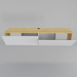 Comodă TV Poling, Diverse culori, 160x37x34 cm - Alb - Sapphire | SKU: 322RTC2172 | Comodă TV Poling, 160x37x34 cm, varianta Alb - Sapphire, produs pentru amenajarea locuinței, disponibil online în România la CasaMob