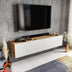 Alb - Nuc | SKU: 322RTC2173 | Comodă TV Poling, 160x37x34 cm, varianta Alb - Nuc, produs pentru amenajarea locuinței, disponibil online în România la CasaMob