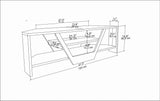Comodă TV Sares, Diverse culori, 120x35x37 cm - Alb - Stejar | SKU: 322RTC2178 | Comodă TV Sares, 120x35x37 cm, varianta Alb - Stejar, produs pentru amenajarea locuinței, disponibil online în România la CasaMob