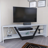 Comodă TV Sares, Diverse culori, 120x35x37 cm - Alb - Negru | SKU: 322RTC2181 | Comodă TV Sares, 120x35x37 cm, varianta Alb - Negru, produs pentru amenajarea locuinței, disponibil online în România la CasaMob