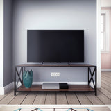 Comodă TV Xena, Nuc - Negru, 120x33x46 cm