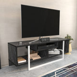Comodă TV Asal 120, Diverse culori, 120x35x40 cm - Negru - Alb | SKU: 322RTC2188 | Comodă TV Asal 120, 120x35x40 cm, varianta Negru - Alb, produs pentru amenajarea locuinței, disponibil online în România la CasaMob