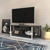 Comodă TV Asal 120, Diverse culori, 120x35x40 cm - Negru - Alb | SKU: 322RTC2188 | Comodă TV Asal 120, 120x35x40 cm, varianta Negru - Alb, produs pentru amenajarea locuinței, disponibil online în România la CasaMob