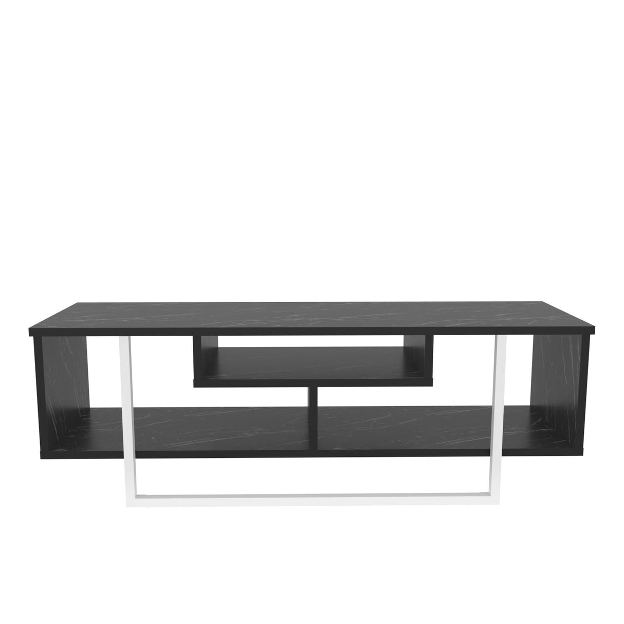 Comodă TV Asal 120, Diverse culori, 120x35x40 cm - Negru - Alb | SKU: 322RTC2188 | Comodă TV Asal 120, 120x35x40 cm, varianta Negru - Alb, produs pentru amenajarea locuinței, disponibil online în România la CasaMob