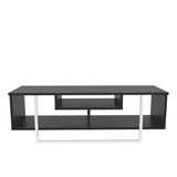 Comodă TV Asal 120, Diverse culori, 120x35x40 cm - Negru - Alb | SKU: 322RTC2188 | Comodă TV Asal 120, 120x35x40 cm, varianta Negru - Alb, produs pentru amenajarea locuinței, disponibil online în România la CasaMob