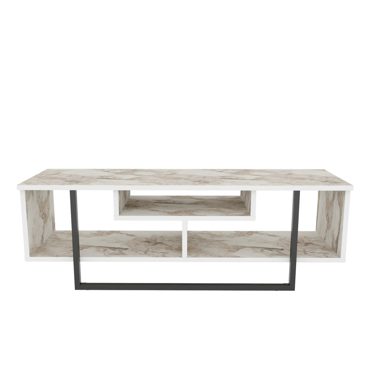 Comodă TV Asal 120 - Ephesus, Diverse culori, 120x35x40 cm - Alb - Negru | SKU: 322RTC2191 | Comodă TV Asal 120 - Ephesus, 120x35x40 cm, varianta Alb - Negru, produs pentru amenajarea locuinței, disponibil online în România la CasaMob