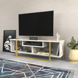 Comodă TV Asal 120 - Ephesus, Diverse culori, 120x35x40 cm - Alb - Auriu | SKU: 322RTC2192 | Comodă TV Asal 120 - Ephesus, 120x35x40 cm, varianta Alb - Auriu, produs pentru amenajarea locuinței, disponibil online în România la CasaMob