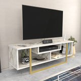 Comodă TV Asal 120 - Ephesus, Diverse culori, 120x35x40 cm - Alb - Auriu | SKU: 322RTC2192 | Comodă TV Asal 120 - Ephesus, 120x35x40 cm, varianta Alb - Auriu, produs pentru amenajarea locuinței, disponibil online în România la CasaMob