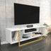 Auriu - Alb | SKU: 322RTC2195 | Comodă TV Asal 120, 120x35x40 cm, varianta Auriu - Alb, produs pentru amenajarea locuinței, disponibil online în România la CasaMob