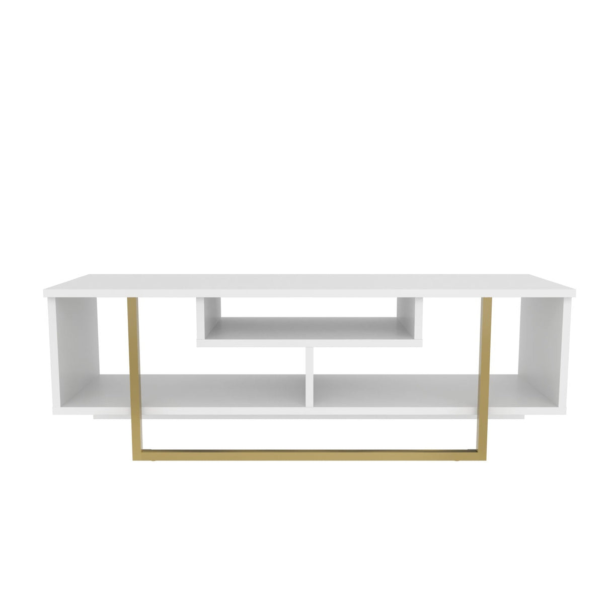 Comodă TV Asal 120, Diverse culori, 120x35x40 cm - Auriu - Alb | SKU: 322RTC2195 | Comodă TV Asal 120, 120x35x40 cm, varianta Auriu - Alb, produs pentru amenajarea locuinței, disponibil online în România la CasaMob