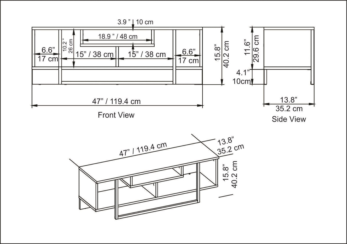 Comodă TV Asal 120, Diverse culori, 120x35x40 cm - Auriu - Alb | SKU: 322RTC2195 | Comodă TV Asal 120, 120x35x40 cm, varianta Auriu - Alb, produs pentru amenajarea locuinței, disponibil online în România la CasaMob