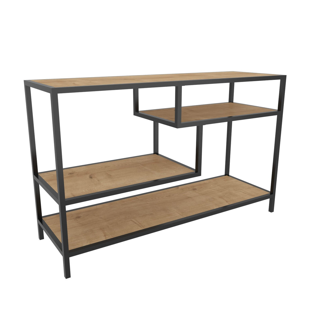 Comodă TV Robbins, Diverse culori, Diverse dimensiuni - Stejar - Negru - 120x39x75 cm | SKU: 322RTC2203 | Comodă TV Robbins, varianta Stejar - Negru - 120x39x75 cm, produs pentru amenajarea locuinței, disponibil online în România la CasaMob