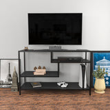 Comodă TV Robbins, Diverse culori, Diverse dimensiuni - Antracit - Negru - 120x39x75 cm | SKU: 322RTC2204 | Comodă TV Robbins, varianta Antracit - Negru - 120x39x75 cm, produs pentru amenajarea locuinței, disponibil online în România la CasaMob