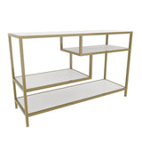 Comodă TV Robbins, Diverse culori, Diverse dimensiuni - Auriu - Alb - 120x39x75 cm | SKU: 322RTC2210 | Comodă TV Robbins, varianta Auriu - Alb - 120x39x75 cm, produs pentru amenajarea locuinței, disponibil online în România la CasaMob