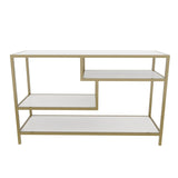 Comodă TV Robbins, Diverse culori, Diverse dimensiuni - Auriu - Alb - 120x39x75 cm | SKU: 322RTC2210 | Comodă TV Robbins, varianta Auriu - Alb - 120x39x75 cm, produs pentru amenajarea locuinței, disponibil online în România la CasaMob