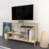 Comodă TV Robbins, Diverse culori, Diverse dimensiuni - Auriu - Stejar - 120x39x75 cm | SKU: 322RTC2211 | Comodă TV Robbins, varianta Auriu - Stejar - 120x39x75 cm, produs pentru amenajarea locuinței, disponibil online în România la CasaMob