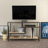 Comodă TV Robbins, Diverse culori, Diverse dimensiuni - Stejar - Negru - 120x39x75 cm | SKU: 322RTC2203 | Comodă TV Robbins, varianta Stejar - Negru - 120x39x75 cm, produs pentru amenajarea locuinței, disponibil online în România la CasaMob