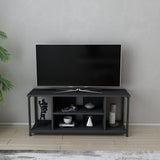 Comodă TV Rinaldo, Diverse culori, 120x35x51 cm - Negru - Antracit | SKU: 322RTC2216 | Comodă TV Rinaldo, 120x35x51 cm, varianta Negru - Antracit, produs pentru amenajarea locuinței, disponibil online în România la CasaMob