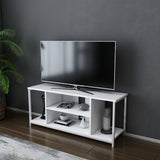 Comodă TV Rinaldo, Diverse culori, 120x35x51 cm - Alb | SKU: 322RTC2218 | Comodă TV Rinaldo, 120x35x51 cm, varianta Alb, produs pentru amenajarea locuinței, disponibil online în România la CasaMob