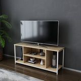 Comodă TV Rinaldo, Diverse culori, 120x35x51 cm - Alb - Stejar | SKU: 322RTC2219 | Comodă TV Rinaldo, 120x35x51 cm, varianta Alb - Stejar, produs pentru amenajarea locuinței, disponibil online în România la CasaMob