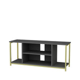 Comodă TV Rinaldo, Diverse culori, 120x35x51 cm - Antracit - Auriu | SKU: 322RTC2224 | Comodă TV Rinaldo, 120x35x51 cm, varianta Antracit - Auriu, produs pentru amenajarea locuinței, disponibil online în România la CasaMob