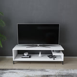 Comodă TV Reilly, Diverse culori, 120x45x38 cm - Negru - Alb | SKU: 322RTC2226 | Comodă TV Reilly, 120x45x38 cm, varianta Negru - Alb, produs pentru amenajarea locuinței, disponibil online în România la CasaMob
