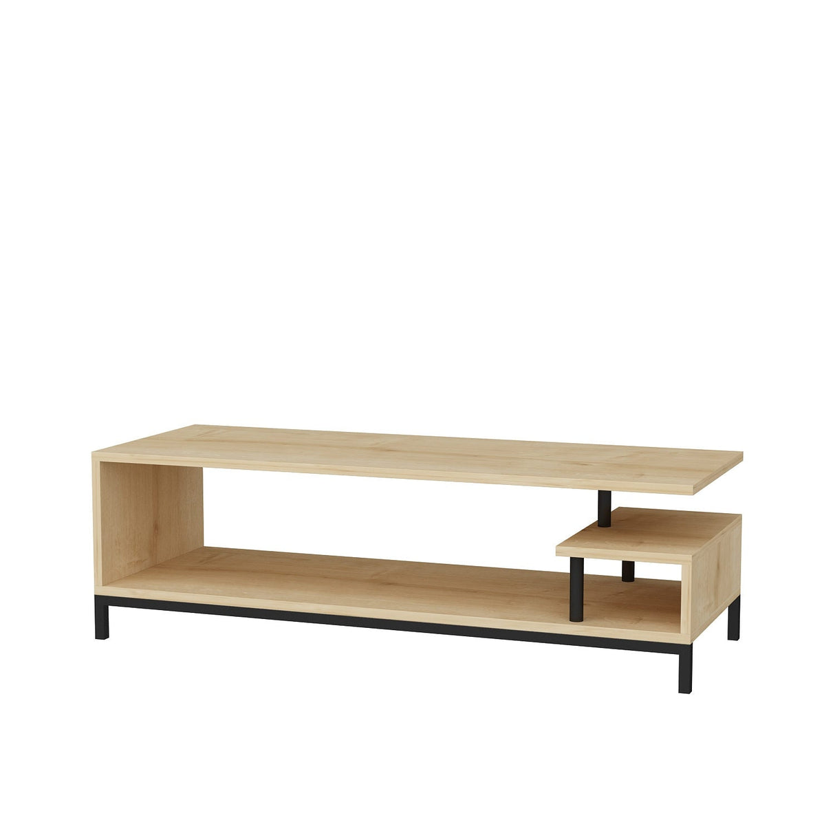 Comodă TV Reilly, Diverse culori, 120x45x38 cm - Negru - Stejar | SKU: 322RTC2227 | Comodă TV Reilly, 120x45x38 cm, varianta Negru - Stejar, produs pentru amenajarea locuinței, disponibil online în România la CasaMob