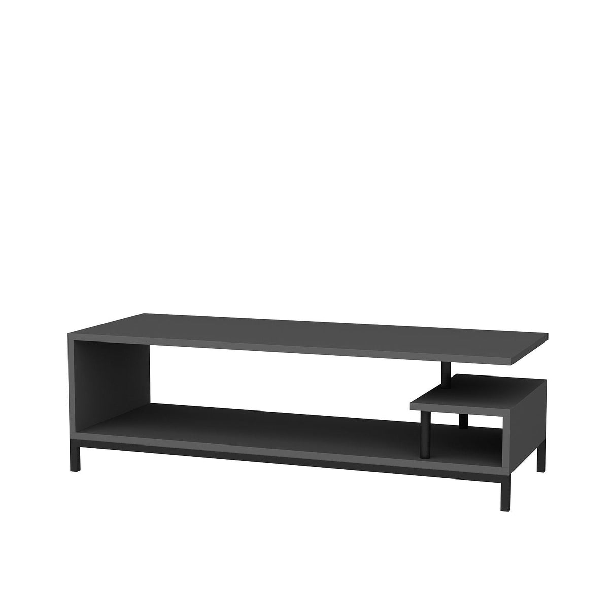Comodă TV Reilly, Diverse culori, 120x45x38 cm - Negru - Antracit | SKU: 322RTC2228 | Comodă TV Reilly, 120x45x38 cm, varianta Negru - Antracit, produs pentru amenajarea locuinței, disponibil online în România la CasaMob