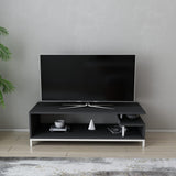 Comodă TV Reilly, Diverse culori, 120x45x38 cm - Alb - Antracit | SKU: 322RTC2232 | Comodă TV Reilly, 120x45x38 cm, varianta Alb - Antracit, produs pentru amenajarea locuinței, disponibil online în România la CasaMob