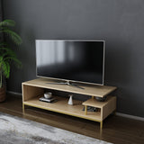 Comodă TV Reilly, Diverse culori, 120x45x38 cm - Auriu - Stejar | SKU: 322RTC2235 | Comodă TV Reilly, 120x45x38 cm, varianta Auriu - Stejar, produs pentru amenajarea locuinței, disponibil online în România la CasaMob
