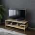 Auriu - Stejar | SKU: 322RTC2235 | Comodă TV Reilly, 120x45x38 cm, varianta Auriu - Stejar, produs pentru amenajarea locuinței, disponibil online în România la CasaMob