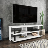 Comodă TV Pueblo, Diverse culori, 120x45x47 cm - Negru - Alb | SKU: 322RTC2238 | Comodă TV Pueblo, 120x45x47 cm, varianta Negru - Alb, produs pentru amenajarea locuinței, disponibil online în România la CasaMob