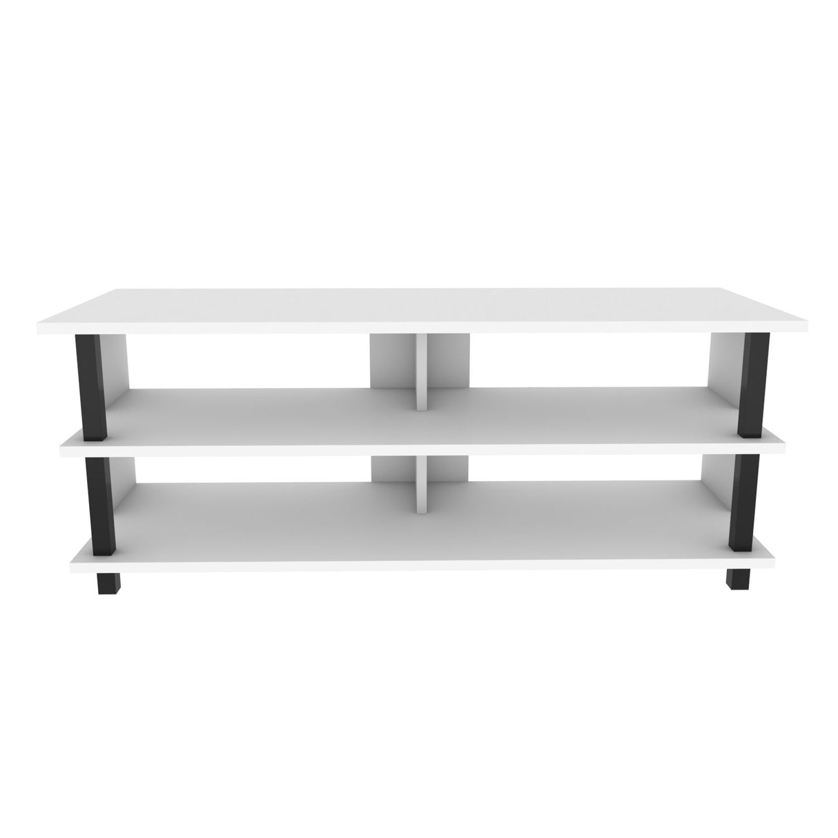Comodă TV Pueblo, Diverse culori, 120x45x47 cm - Negru - Alb | SKU: 322RTC2238 | Comodă TV Pueblo, 120x45x47 cm, varianta Negru - Alb, produs pentru amenajarea locuinței, disponibil online în România la CasaMob