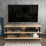 Comodă TV Pueblo, Diverse culori, 120x45x47 cm - Negru - Stejar | SKU: 322RTC2239 | Comodă TV Pueblo, 120x45x47 cm, varianta Negru - Stejar, produs pentru amenajarea locuinței, disponibil online în România la CasaMob
