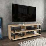 Comodă TV Pueblo, Diverse culori, 120x45x47 cm - Negru - Stejar | SKU: 322RTC2239 | Comodă TV Pueblo, 120x45x47 cm, varianta Negru - Stejar, produs pentru amenajarea locuinței, disponibil online în România la CasaMob