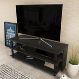 Comodă TV Pueblo, Diverse culori, 120x45x47 cm - Negru - Antracit | SKU: 322RTC2240 | Comodă TV Pueblo, 120x45x47 cm, varianta Negru - Antracit, produs pentru amenajarea locuinței, disponibil online în România la CasaMob