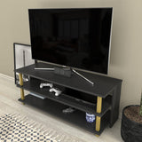 Comodă TV Pueblo, Diverse culori, 120x45x47 cm - Auriu - Antracit | SKU: 322RTC2248 | Comodă TV Pueblo, 120x45x47 cm, varianta Auriu - Antracit, produs pentru amenajarea locuinței, disponibil online în România la CasaMob