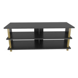 Comodă TV Pueblo, Diverse culori, 120x45x47 cm - Auriu - Antracit | SKU: 322RTC2248 | Comodă TV Pueblo, 120x45x47 cm, varianta Auriu - Antracit, produs pentru amenajarea locuinței, disponibil online în România la CasaMob