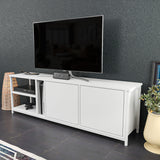 Comodă TV Primrose, Diverse culori, 160x35x51 cm - Alb | SKU: 322RTC2254 | Comodă TV Primrose, 160x35x51 cm, varianta Alb, produs pentru amenajarea locuinței, disponibil online în România la CasaMob