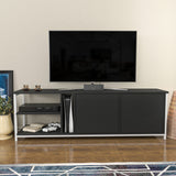 Comodă TV Primrose, Diverse culori, 160x35x51 cm - Alb - Antracit | SKU: 322RTC2256 | Comodă TV Primrose, 160x35x51 cm, varianta Alb - Antracit, produs pentru amenajarea locuinței, disponibil online în România la CasaMob