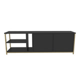 Comodă TV Primrose, Diverse culori, 160x35x51 cm - Antracit - Auriu | SKU: 322RTC2260 | Comodă TV Primrose, 160x35x51 cm, varianta Antracit - Auriu, produs pentru amenajarea locuinței, disponibil online în România la CasaMob